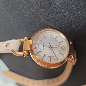 Fossil Women's Blush and Gold Watch